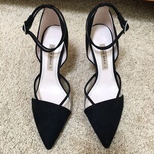 ZARA black size 40 black heels with ankle strap